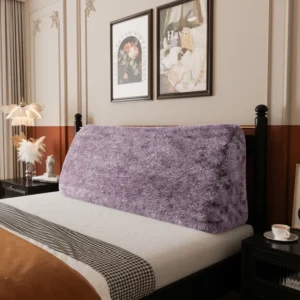 Sit-up Back Comfort Plush Fur Headboard Wedge Reading Pillow Back Support Backrest Cushion - Image 1